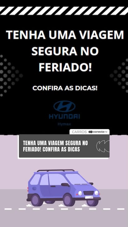 🚗 Vai pegar a estrada no feriado?

Não esqueça: revise o carro, use o cinto e mantenha a atenção no volante. Confira nossas dicas para a segurança!

Boa viagem e aproveite! 💙✨

#ConectaFM #ViagemSegura #Feriado